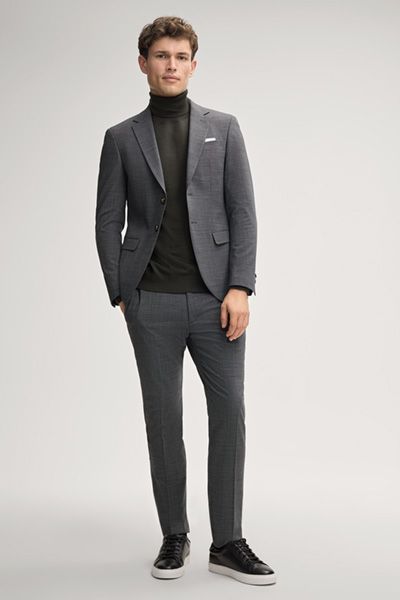 Extra Schmaler Karierter Business-Anzug