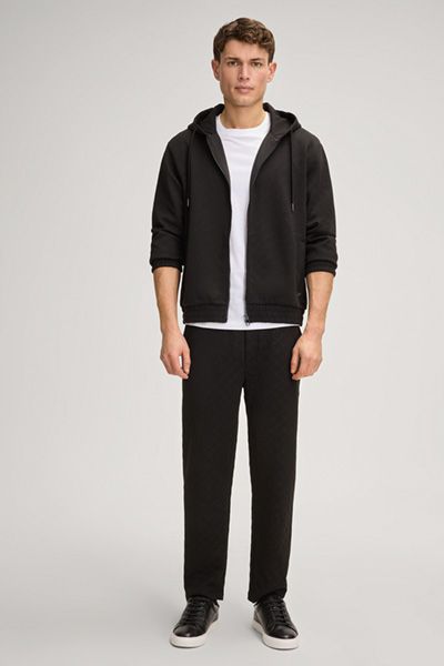 Dezent gemusterte Hoodie-Sweatjacke