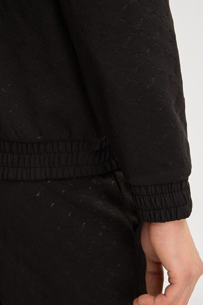 Dezent gemusterte Hoodie-Sweatjacke