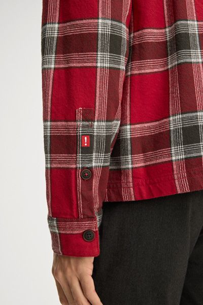 Karierte Zip-Up Hemdjacke