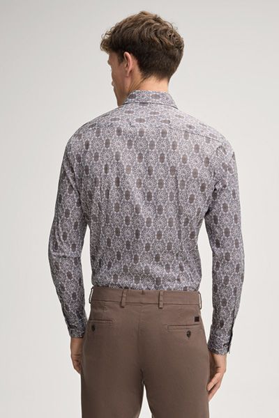 Langärmeliges Hemd mit geometrischem Muster