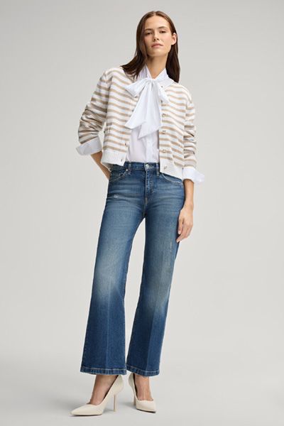 Elegante Schluppenbluse aus Stretch-Baumwolle