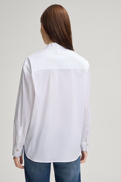 Elegante Schluppenbluse aus Stretch-Baumwolle