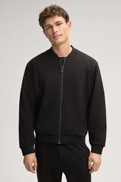 Bomberjacke mit Cornflower-Strukturmuster