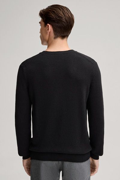Minimalistischer Baumwollpullover mit Rundhalsausschnitt