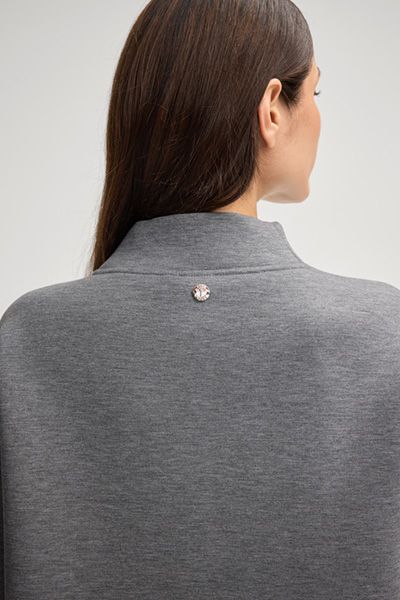 Minimalistisches Scuba-Kleid mit Stehkragen