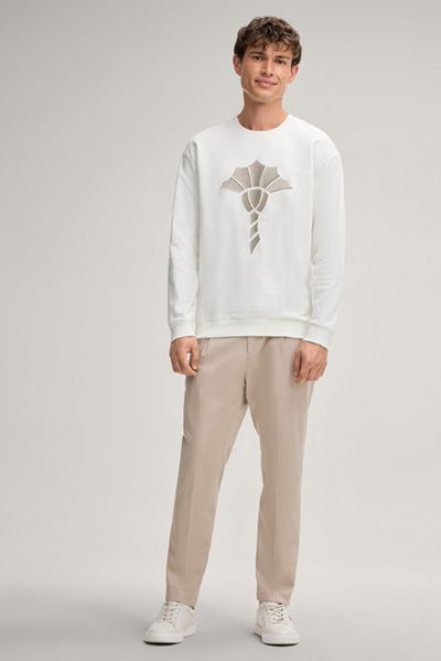 Baumwoll-Sweatshirt mit Grafik-Stickerei