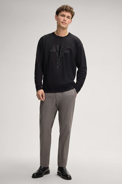 Baumwoll-Sweatshirt mit geprägtem Logo