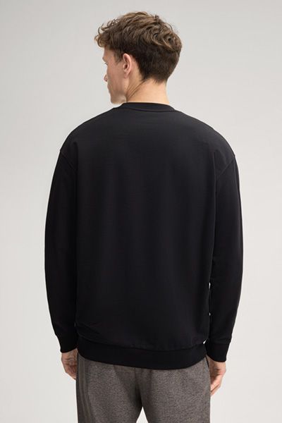 Baumwoll-Sweatshirt mit geprägtem Logo