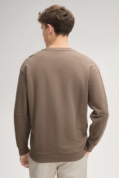 Baumwoll-Sweatshirt mit Kornblumen-Stickerei