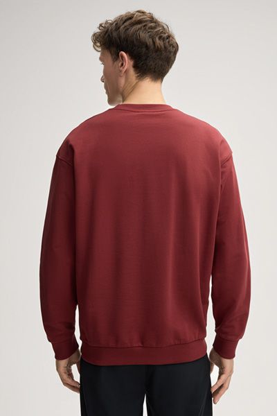 Baumwoll-Sweatshirt mit Cornflower-Stickerei