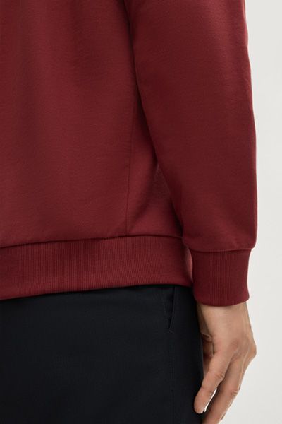 Baumwoll-Sweatshirt mit Cornflower-Stickerei