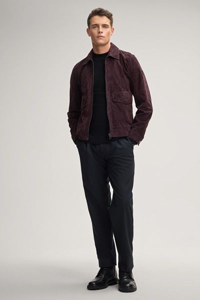 Suede Blousonjacke mit Reißverschluss