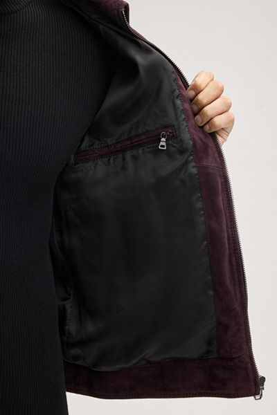 Suede Blousonjacke mit Reißverschluss