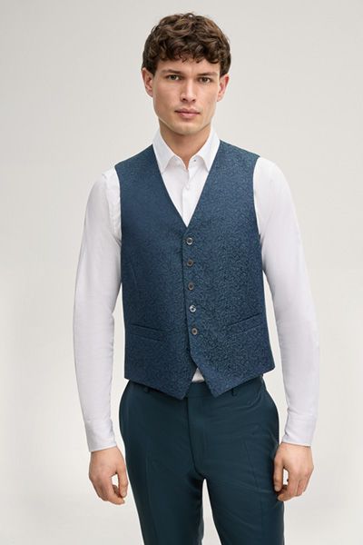 Gemusterte Slim-Fit Anzugweste