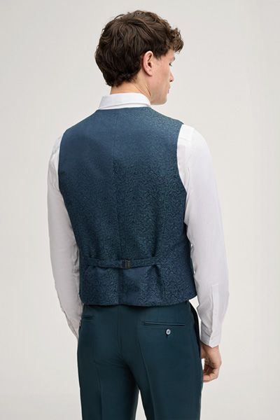 Gemusterte Slim-Fit Anzugweste