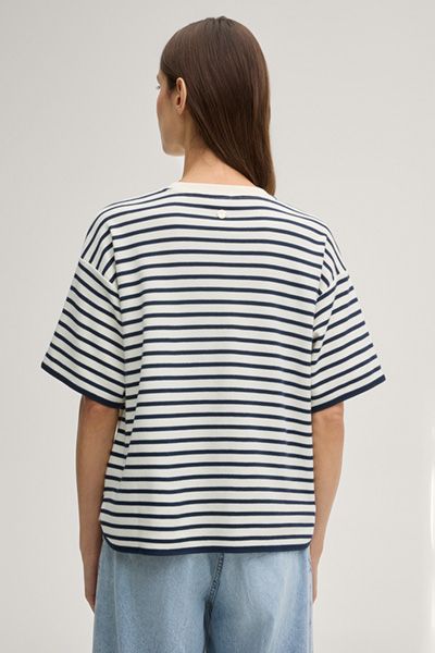 Gestreiftes T-Shirt im Boxy-Schnitt