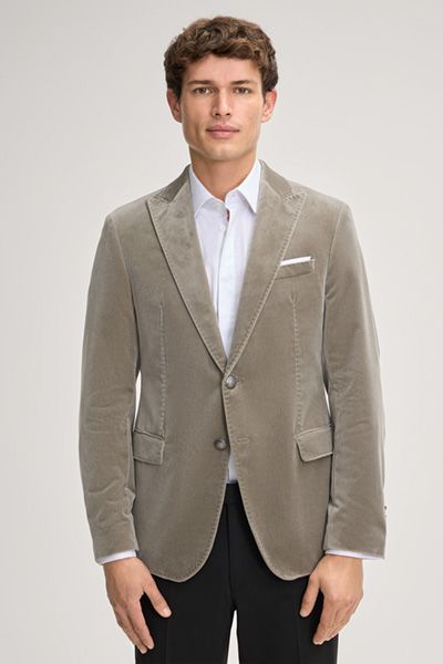 Eleganter Samt-Sakko mit steigendem Revers