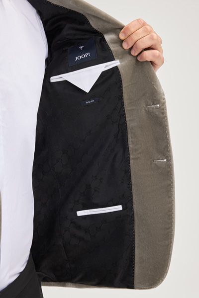 Eleganter Samt-Sakko mit steigendem Revers