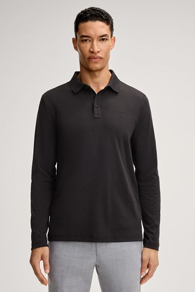 Klassisches Langarm-Poloshirt aus Baumwolle