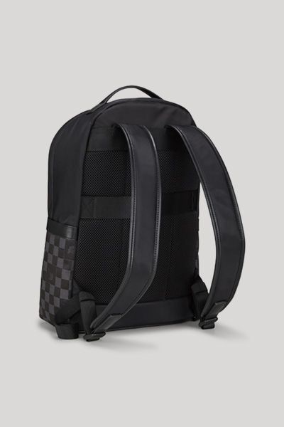 Laptop-Rucksack mit Monogramm-Schachbrettmuster