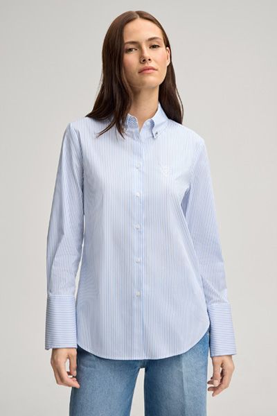 Barbara Gestreiftes Schmales Button-Down