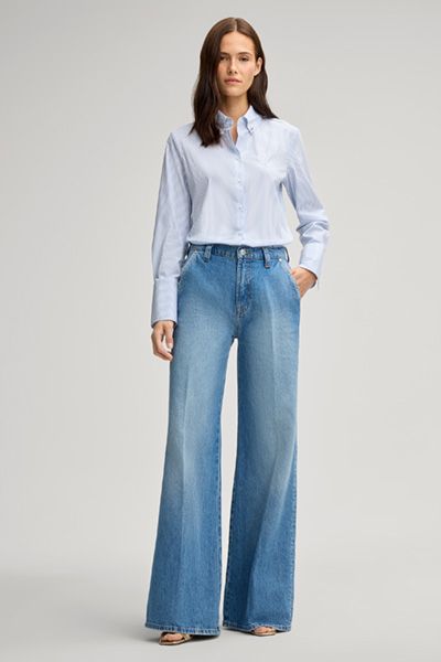 Barbara Gestreiftes Schmales Button-Down