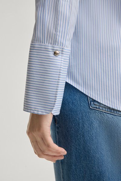 Barbara Gestreiftes Schmales Button-Down