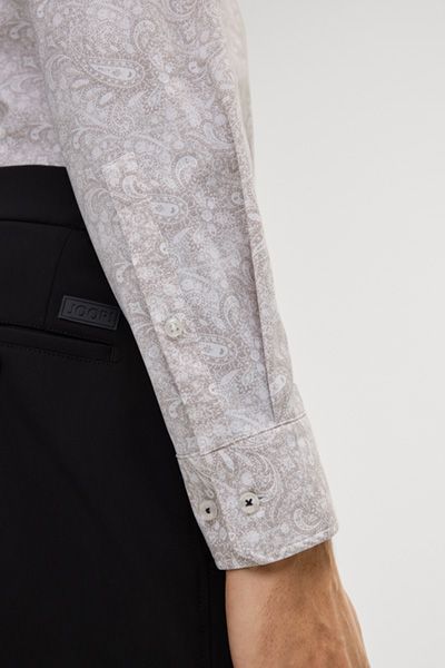 Performance-Reisehemd mit Paisley-Muster