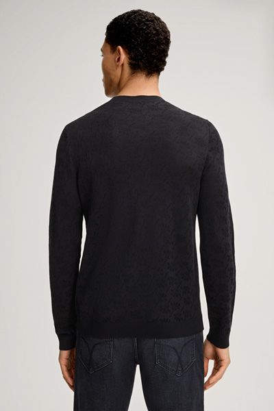 Strukturierter Jacquard-Pullover mit Rundhalsausschnitt