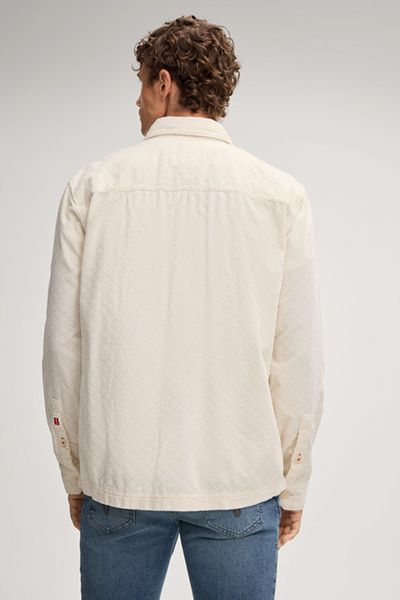 Strukturiertes Baumwoll-Overshirt mit Tasche