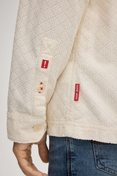 Strukturiertes Baumwoll-Overshirt mit Tasche