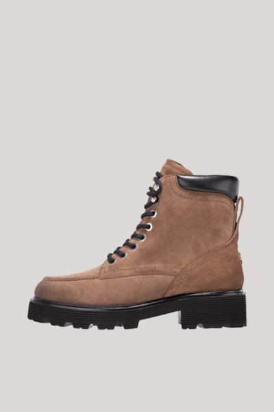 Schnürstiefel aus Veloursleder