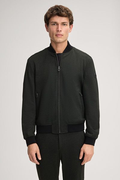 Minimalistische Bomberjacke mit Rippbündchen