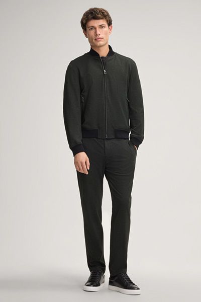 Minimalistische Bomberjacke mit Rippbündchen