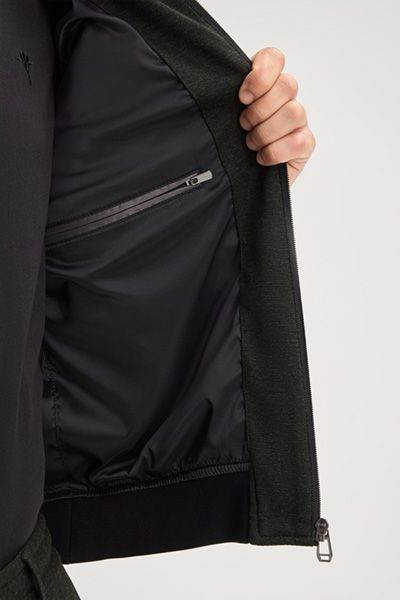 Minimalistische Bomberjacke mit Rippbündchen
