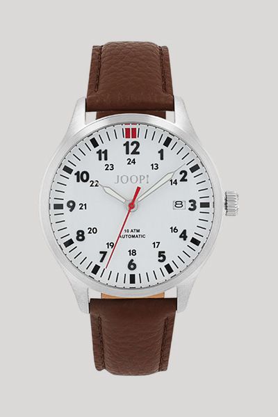 Automatik-Field-Watch mit Lederarmband