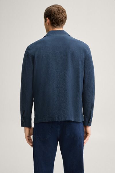 Struktur-Hemdjacke aus Baumwollmix