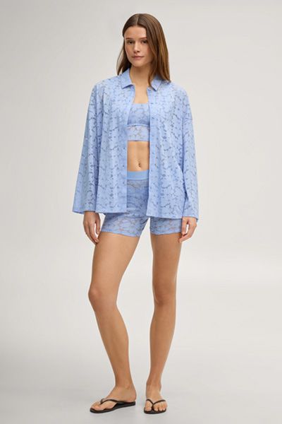 Zarte Loungeshorts mit Allover-Spitze