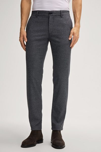 Gemusterte Chino aus Tech-Viskose