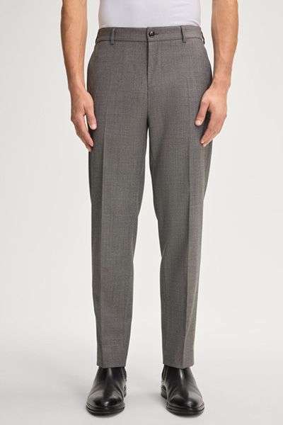 Bundfaltenhose aus Wollmischung mit Tapered-Fit