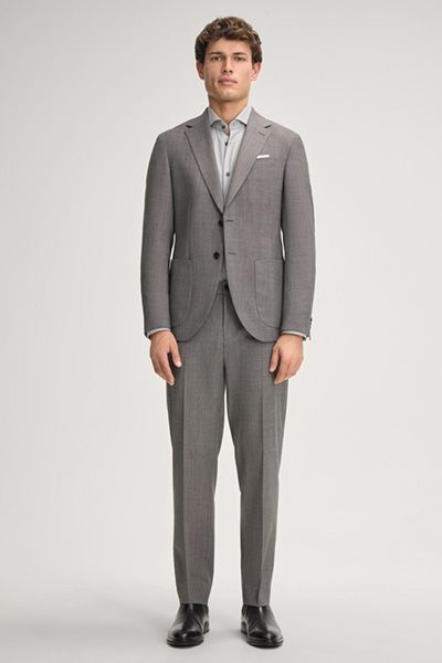 Bundfaltenhose aus Wollmischung mit Tapered-Fit