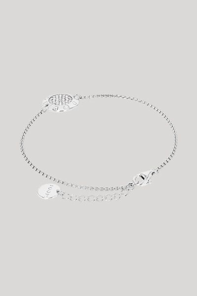 Silbernes Armband mit Zirkonia-Kreis