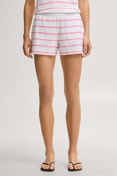 Gestreifte Loungewear-Shorts mit Taschen