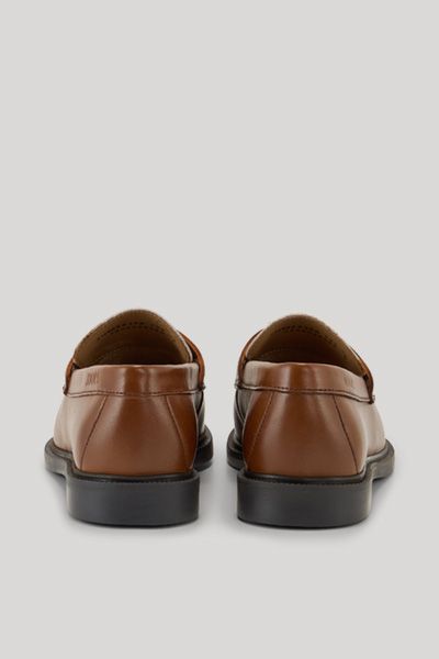 Zweifarbige Penny-Loafer mit Logo-Print