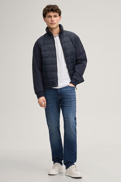 Hybride Steppjacke mit Stehkragen