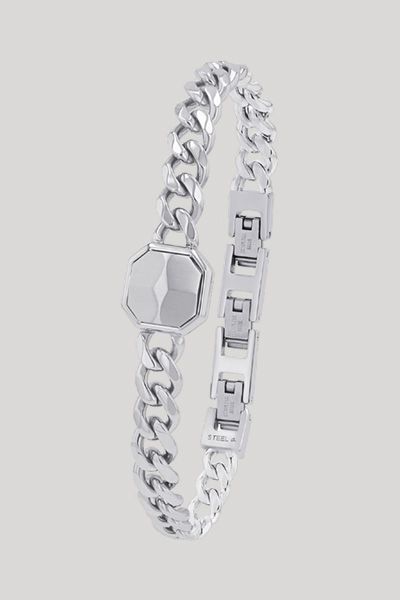 Panzerarmband mit geometrischem Detail