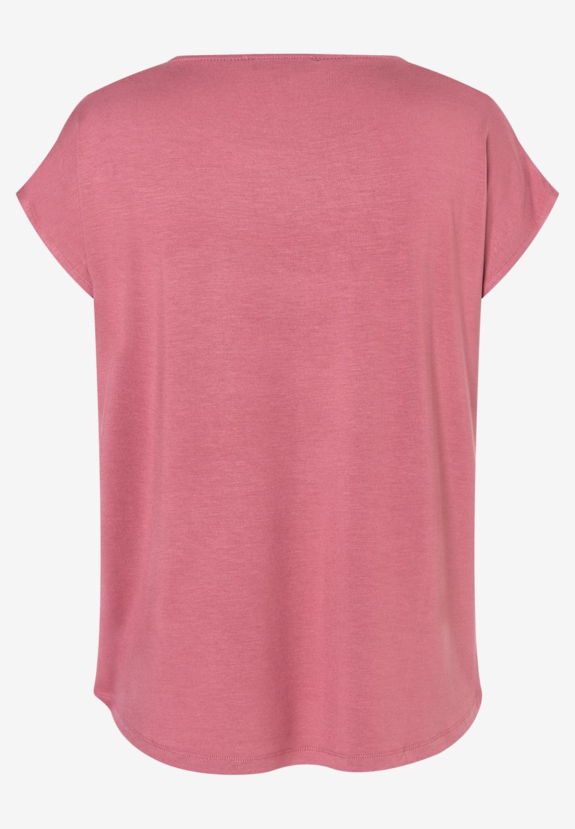 Kurzarm-Top mit Satin-Vorderseite