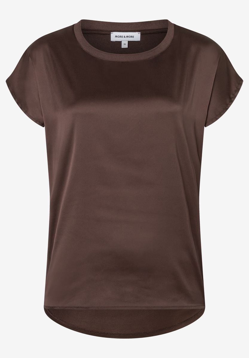 T-Shirt mit Satin-Vorderseite