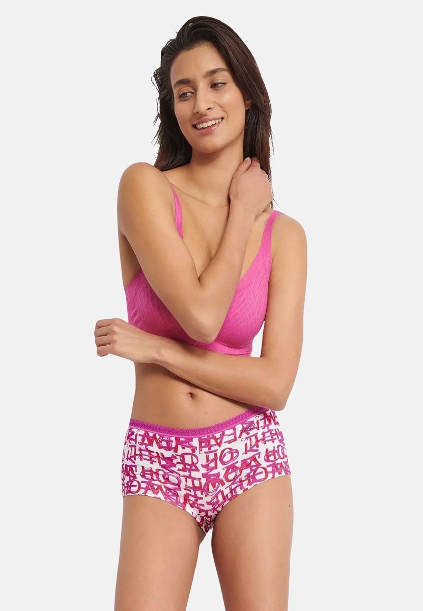 Baumwollmix Boy shorts mit Spitzenbesatz